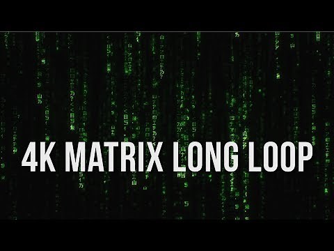 Matrix Letters Rain 4K Long Loop Half Hour Video - Relaxing Screensaver Phone Live Wallpaper