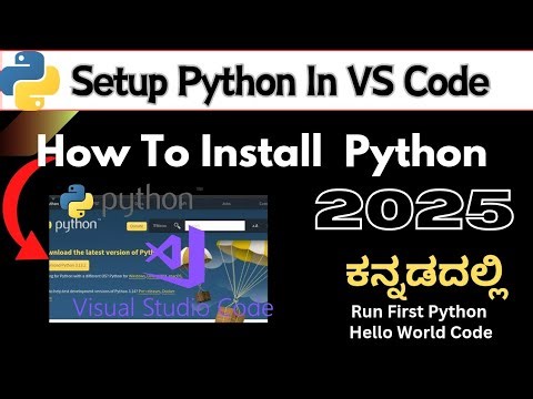 How to install Python setup in VS code Windows in Kannada 10/11 [ 2025 Update ]learn Code with tech