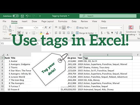 Implement tags in Excel in seconds