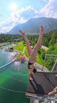 Maike fights mentally and performs the world's hardest jump: a 20m handstand 3 1/2 backwards.
