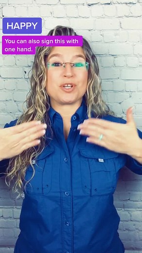 “HAPPY” 🤟🏼 Become a Sign Tribe member! Link in bio.! www.Sign-Tribe.com #mycrib #keepingactive #asl #fyp #signlanguage #minitutorials #learnfromme