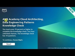 Module 15 Knowledge Check Answers || Data Engineering Patterns || AWS CLOUD ARCHITECTING || New