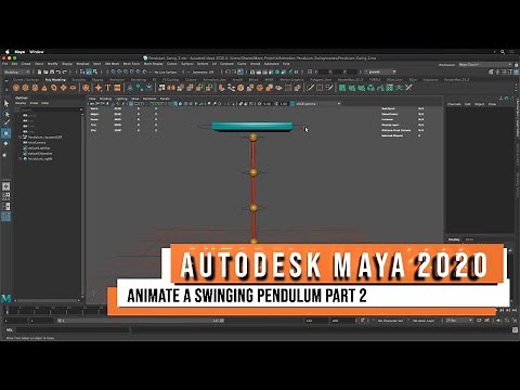 Autodesk Maya 2020 - Animate A Swinging Pendulum Part 2