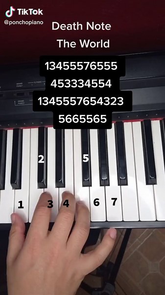 Death Note OP piano tutorial #deathnote #kira #l #opening #piano #anime #tutorial #fyp #parati #foryou