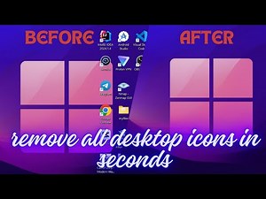 How To Remove All Desktop Icons? Without Deleting Anything | Windows 11 | 2024