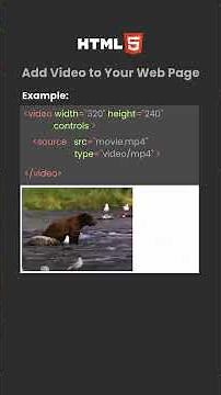 HTML #video Tag: Add Video to Your Web Page