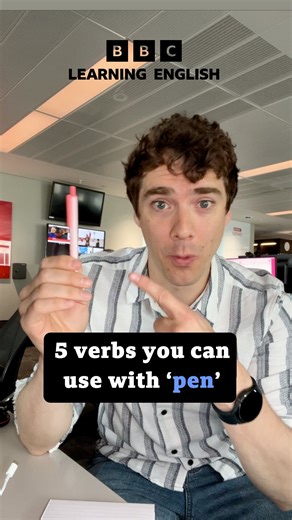 59K views · 655 reactions | We can ‘write’ and ‘draw’ with a pen ️, but what other verbs can we use with ‘pen’? In this video, George will tell you 5 things you can do with a pen. Can you think of any more? Write a comment! ✍️ #learnenglish #5actions #speakenglish #bbclearningenglish #englishlearning #verb #pen #write #easyenglish #beginner #vocabulary #actions | BBC Learning English | Facebook
