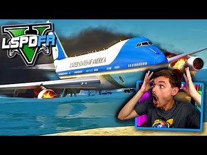 Air Force One crash landing near Los Santos! (LSPDFR GTA 5 Police Mod) #GTA5LSPDFR