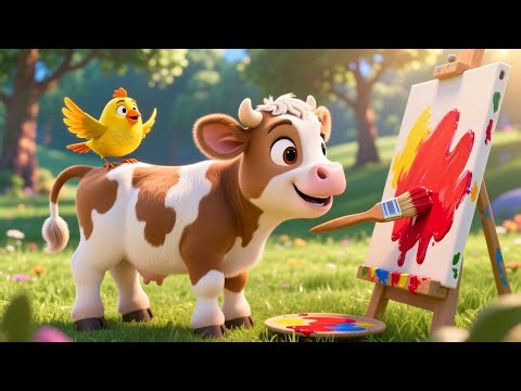 Baby Cow’s Color Game 🐮🌈 | Learn Colors for Kids | Fun Preschool Learning Video