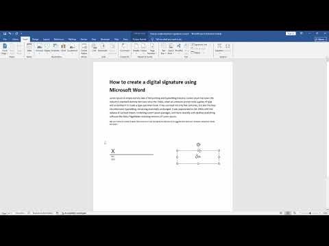 How to create a digital signature using Microsoft Word
