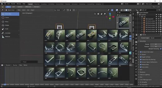 500 FREE HardSurface Kitbash Inserts for KitOps