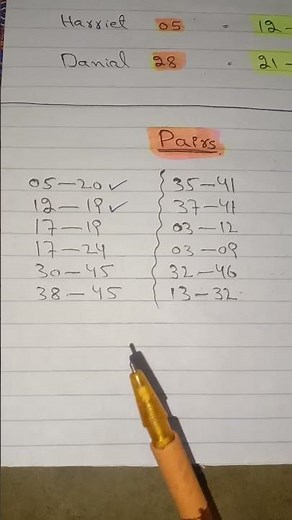 Uk49 winning pairs, Uk49 winning trick,