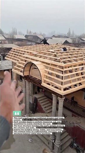 Building a Wooden Roof Truss by Hand #construction #roof #carpentry