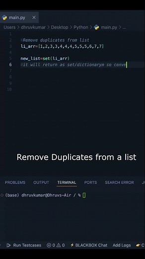 1 SIMPLE Trick To REMOVE Duplicates From ANY List In Python