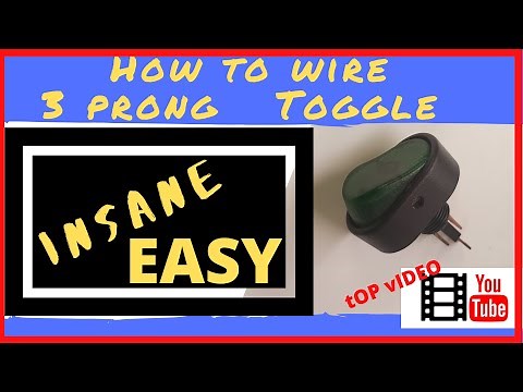 How to wire a toggle switch with 3 prongs [ on-off ] INSANE EASY