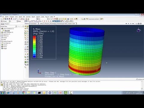 Abaqus CAE: Hydro-static pressure application Tutorial (HDPE water storage tank)