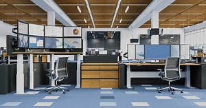 Actuator systems for adjustable control room furniture