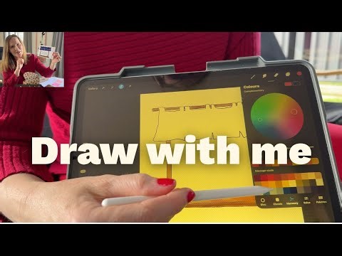 Draw with me ✧ Procreate postcard illustration (Japan-inspired art)