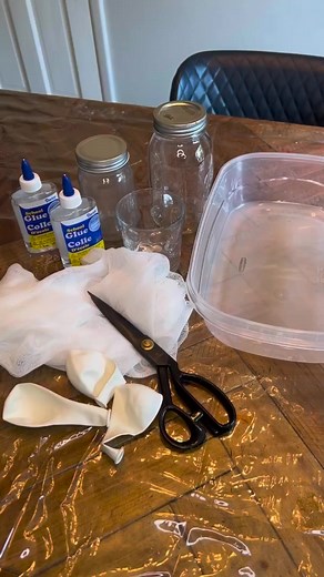 DIY Cheesecloth Ghost that is Hauntingly beautiful 👻 This ghostly craft is a EASY and FUN way to add a charmingly spooky element to your Halloween décor. The best part, there are only a few simple materials that is needed for this DIY project! Make these your own. If you are more of a colorful person - use bright colors to set along side your colorful pumpkins.Dip your Cheesecloth in a glue and water mixture of: 2 parts glue and 1 part water. Make sure you ring them out a bit to allow them to d