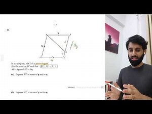 O level Math - Vectors (Past Paper Question)