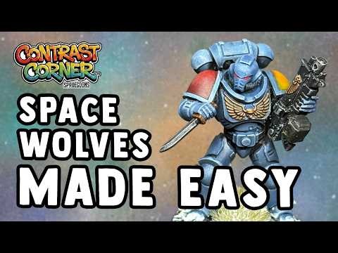 How to Paint Space Wolves (Fast & Easy 40k Tutorial) - Contrast Corner #contrastpaints #warhammer40k