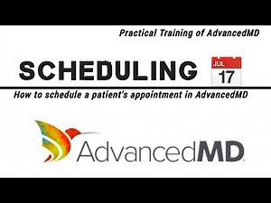 AdvancedMD # 18 | How to schedule an appointment in AdvancedMD Software | EHR