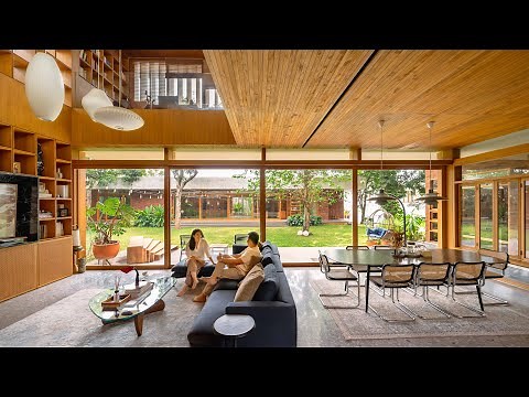Inside An Architect’s Mid Century Modern Home Inspired By Frank Lloyd Wright | Jakarta, Indonesia