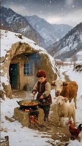 Soft Snowfall Relax 🌨️🛖 | #snow #asmr #food #relaxing #storm #cooking