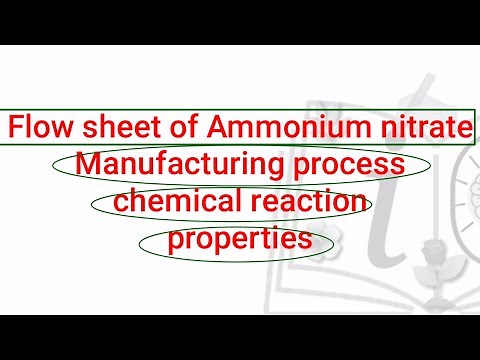 Flow sheet of ammonium nitrate, Manufacturing process, properties,uses, chemical reaction, CT.