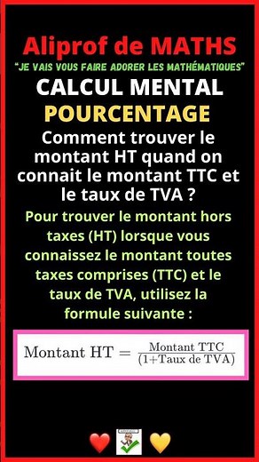 🤑Maîtrisez vos Finances: Comment Calculer le Montant Hors Taxes (HT) à partir du TTC et de la TVA !
