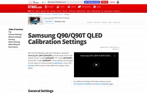 Samsung Q90/Q90T QLED Calibration Settings