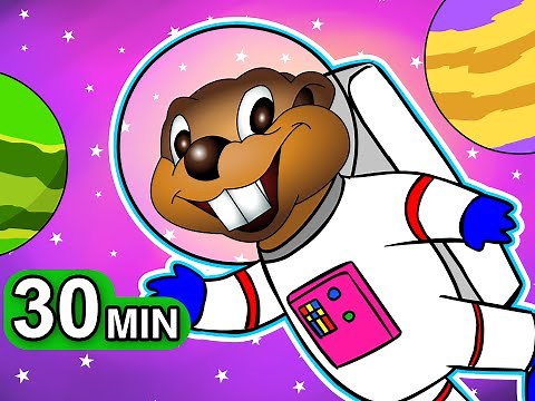 "Beavers in Space" 30 Minute Collection | Nursery Rhymes, 123s, Busy Beavers Kids Animated Videos