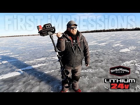 NEW StrikeMaster Lithium 24v ice auger (👀 first impressions)