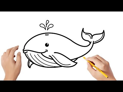 Cómo dibujar una ballena | Dibujos sencillos