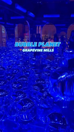 🫧 Bubble Planet is officially open at Grapevine Mills! 🌈 Ready to immerse yourself in a world of bubbles, colors & interactive fun? From bubble-filled rooms to mind-blowing experiences, this new attraction is a must. 🛁 Take a peek at what awaits inside! 👀✨ | Visit Grapevine