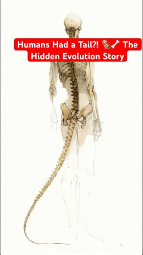 Humans Had a Tail?! 🐒🦴The Hidden Evolution Story #science #tail#body #biology #evolution #tailbone