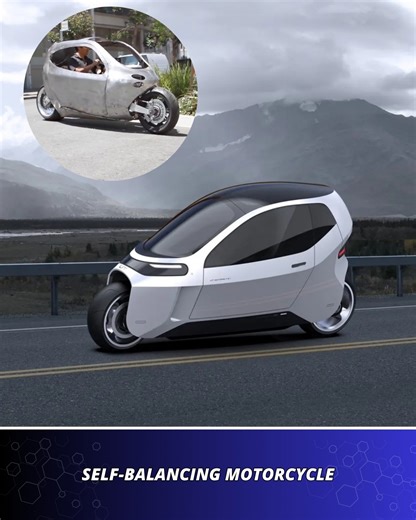 This is a self-balancing, fully-enclosed electric motorcycle with gyroscopes that keep it upright—even at a standstill. Would you ride one? | Startup Selfie