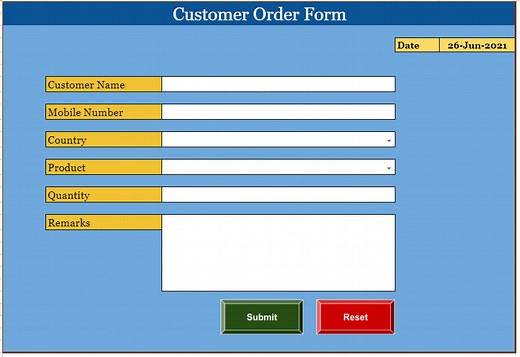 Customer Order Form in Google Sheet and Apps Script - TheDataLabs