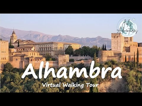 Alhambra - Walking Tour - Virtual Tour - Andalucia - Granada, España 4K
