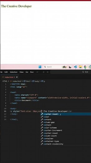✨ Glowing Text Effect in HTML & CSS (Easy Trick!) | The Creative Developer #tcd #coding