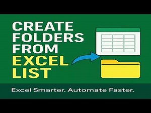 Auto Create Folders from Excel List with Power Automate Desktop