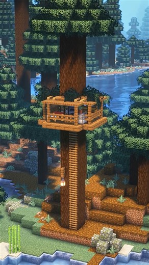 The perfect survival treehouse made of spruce wood