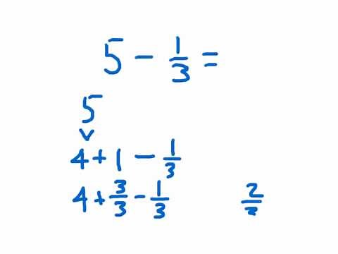 Whole Numbers Minus Fractions