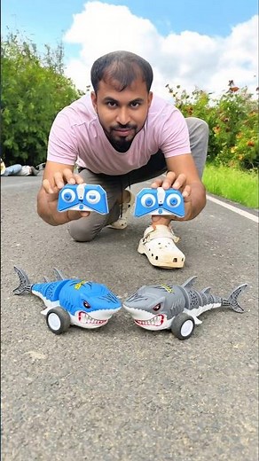 Tow Remote Control Shark Fish Ek Sath Chalaya