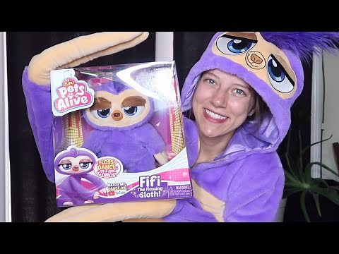 Zuru Pets Alive FiFi The Flossing Sloth Unboxing Review
