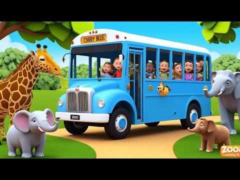 The Laughing Bus Goes Round the Zoo 🚌😂🦁 | 3D Animated Nursery Rhyme for Kids
