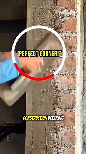 Perfect Corner Plastering Using a Corner Trowel | Satisfying Wall Finishing Technique