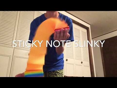 How To Make A DIY Sticky Note Slinky