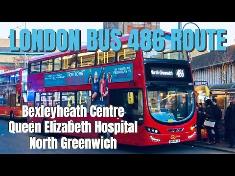 London 4K 🇬🇧 Bus Route Ride 486 From Bexleyheath To North Greenwich 🇬🇧 2022.