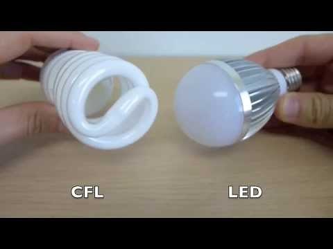 Up close series: LED vs CFL Light Bulb